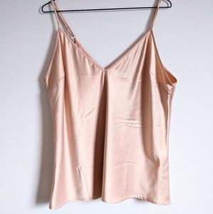 Zara Satin Top, Light Rose, Size L